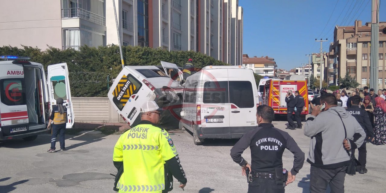 Son Dakika: Konya’da iki öğrenci servis aracı çarpıştı! Çok sayıda yaralı var