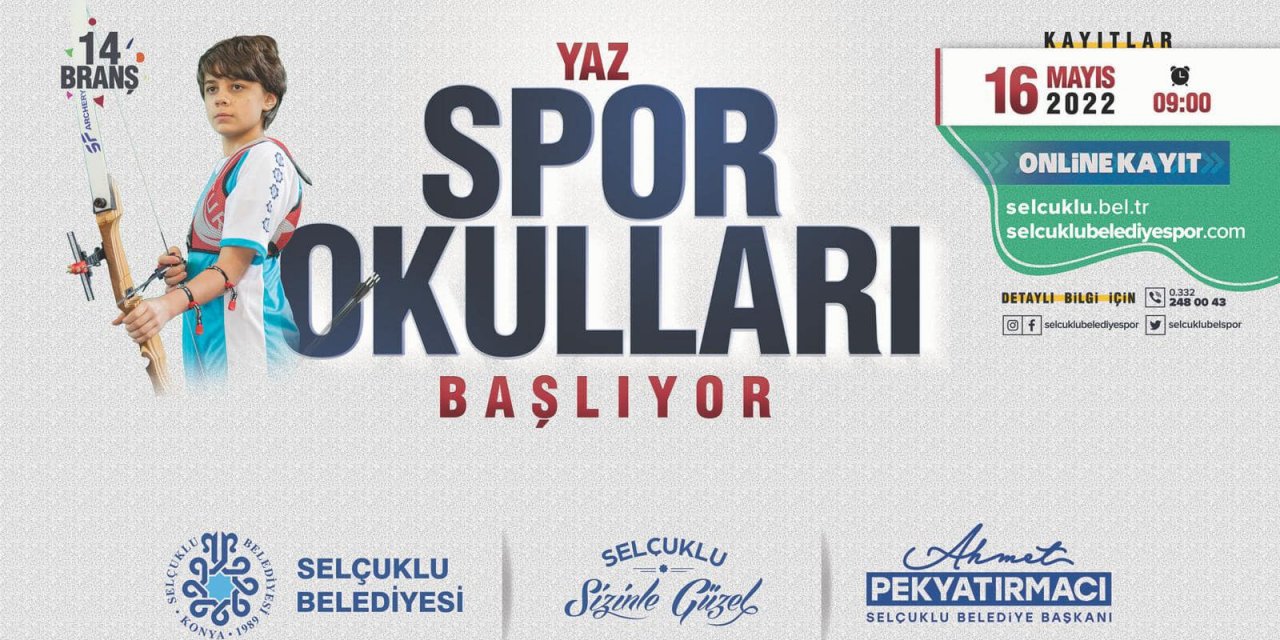 Selçuklu Belediyespor Yaz Spor Okullarına kayıtlar başlıyor