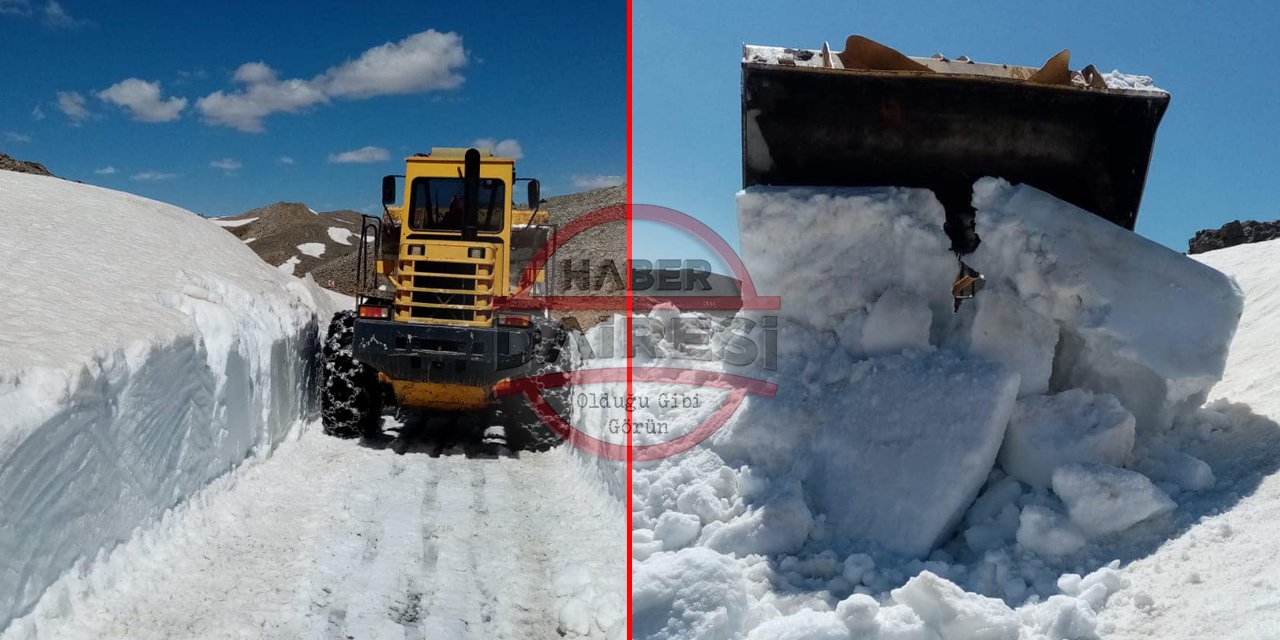 Konya’da Mayıs ortasında karla mücadele