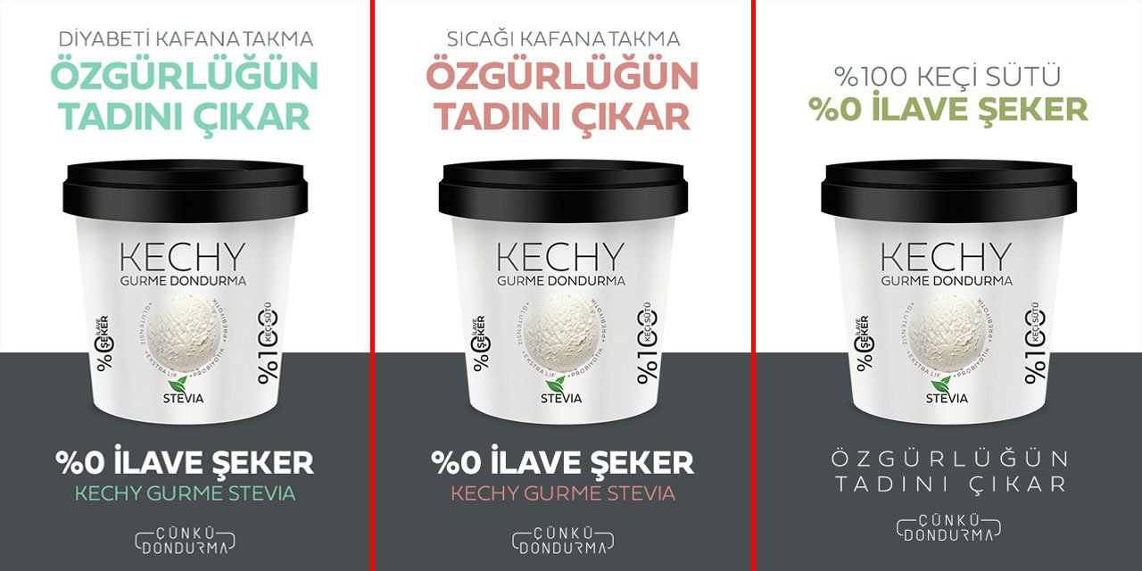 Geleneksel Türk dondurmasının şekersiz hali “Kechy Gurme Stevia”