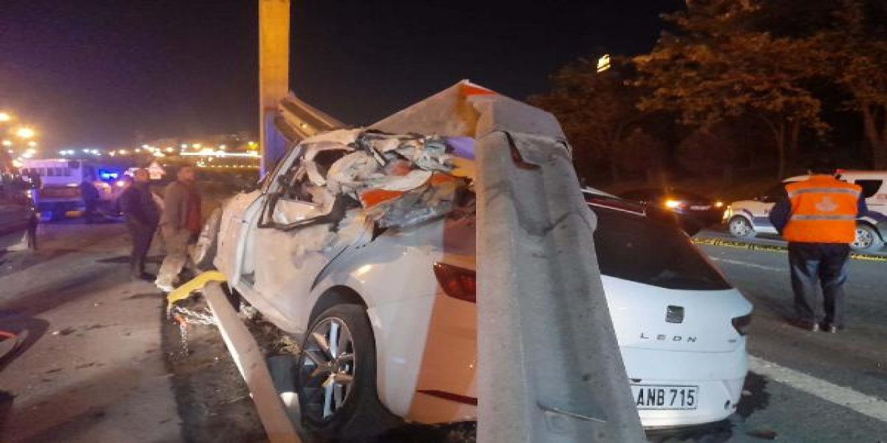 Otomobil bariyerlere çarptı: 1 ölü
