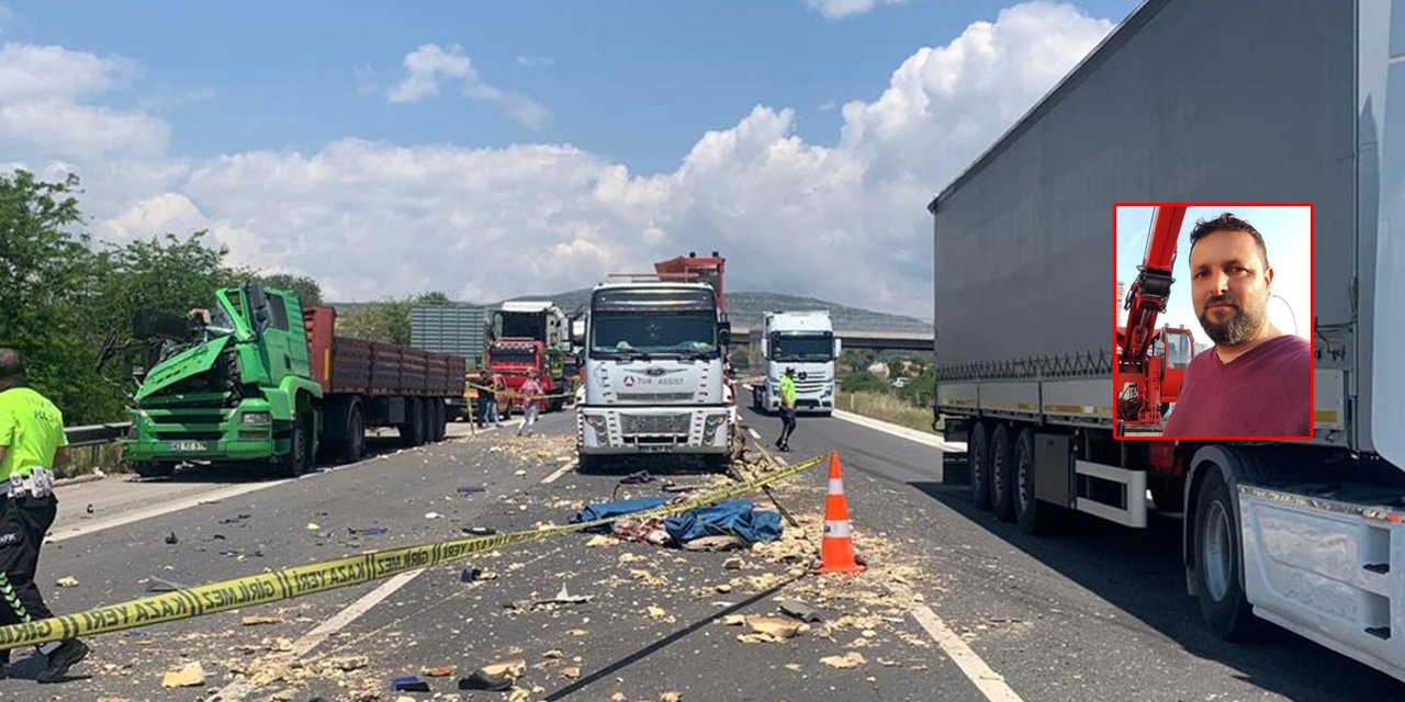 Konya plakalı iki TIR ve kamyon çarpıştı, yardıma giden vinç operatörü öldü