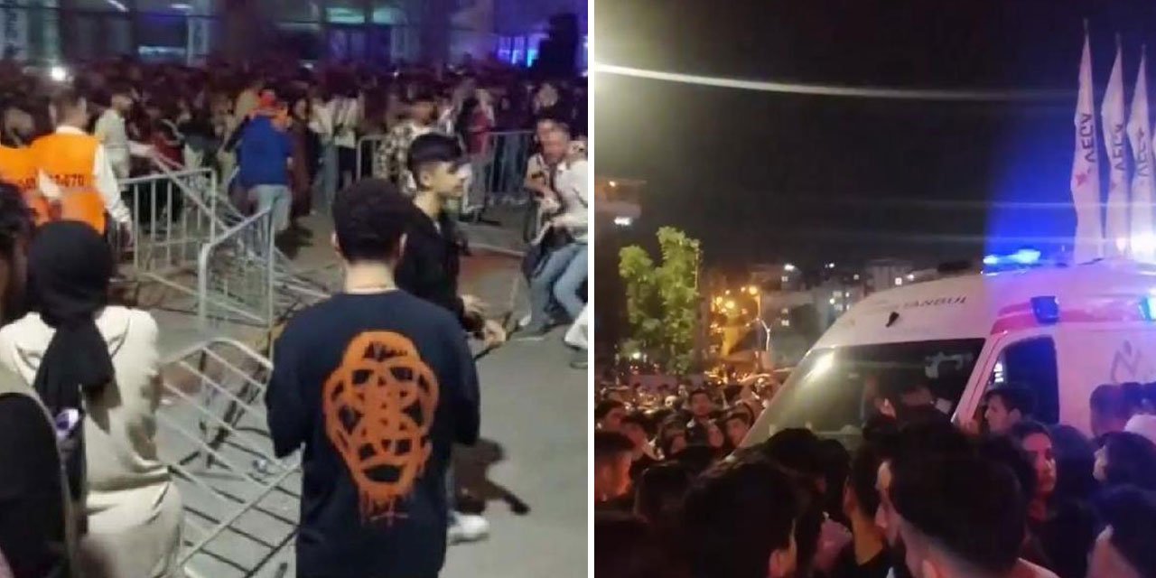 İki grup birbirine girdi, konser yarıda kaldı