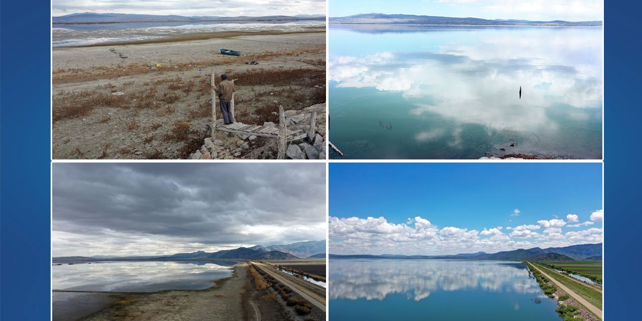 Son yağışlar Konya’daki bu göle yeniden hayat verdi
