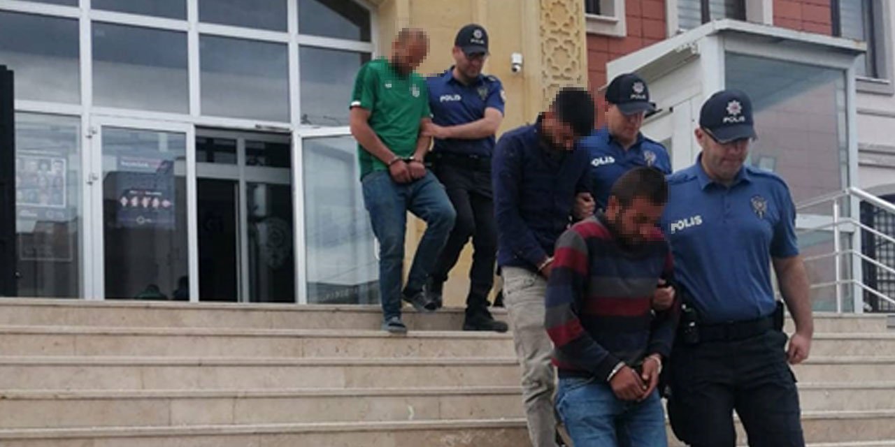 Karapınar’da hurda malzeme çaldığı edilen 3 kişi tutuklandı