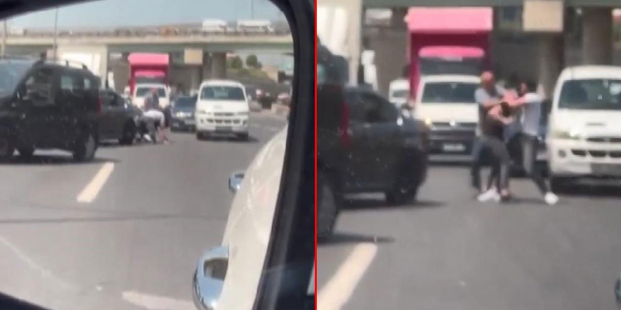 Yol verme kavgası! İki sürücü birbirine girdi