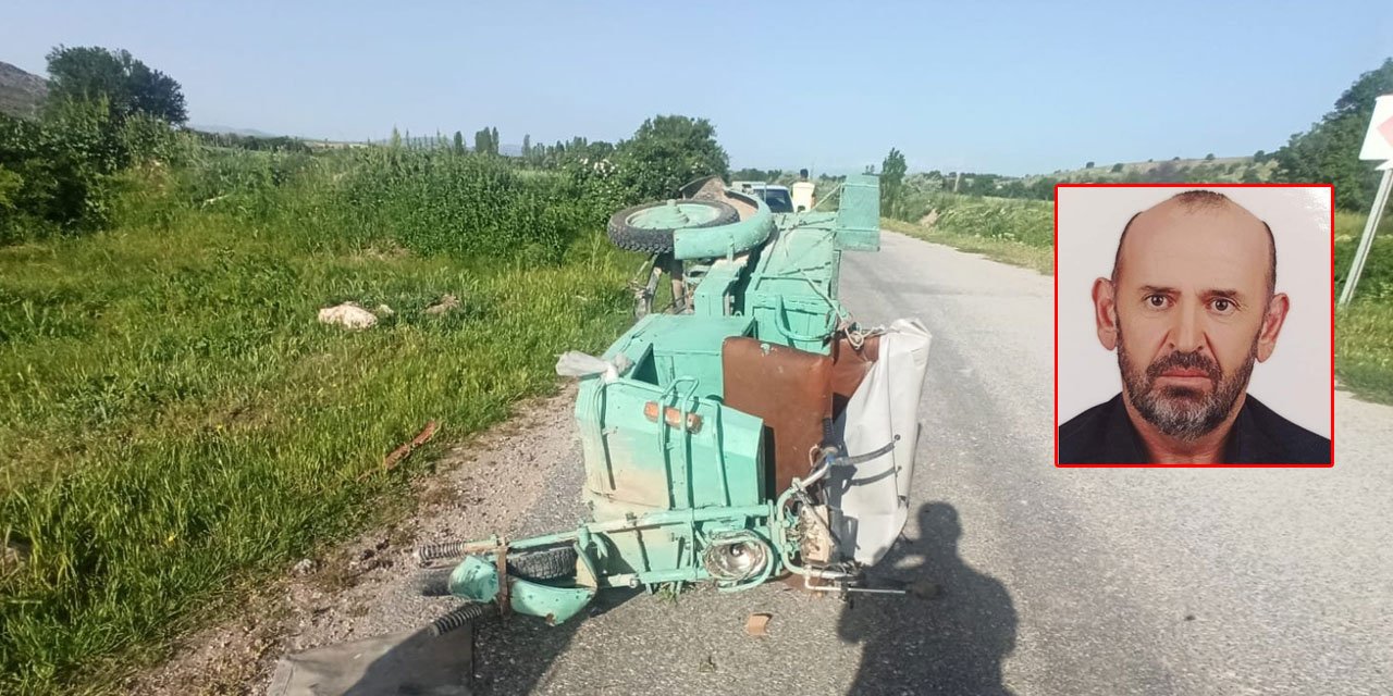 Konya'da devrilen üç tekerlekli motosikletin sürücüsü öldü