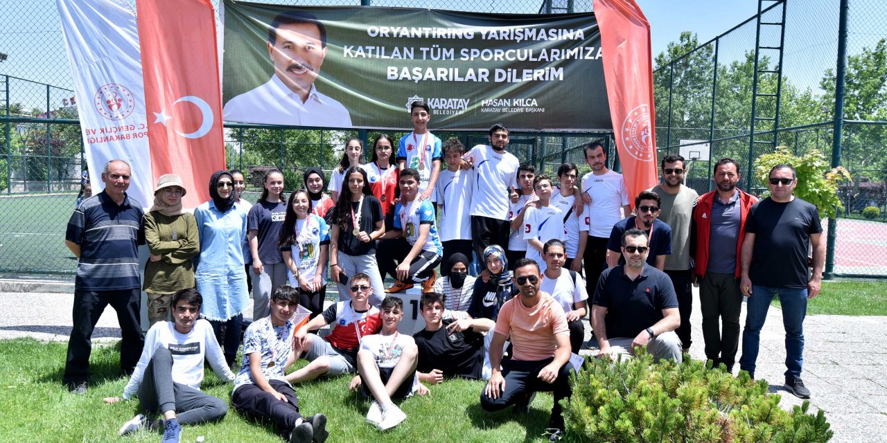 Karatay Şehir Parkı’nda oryantiring heyecanı