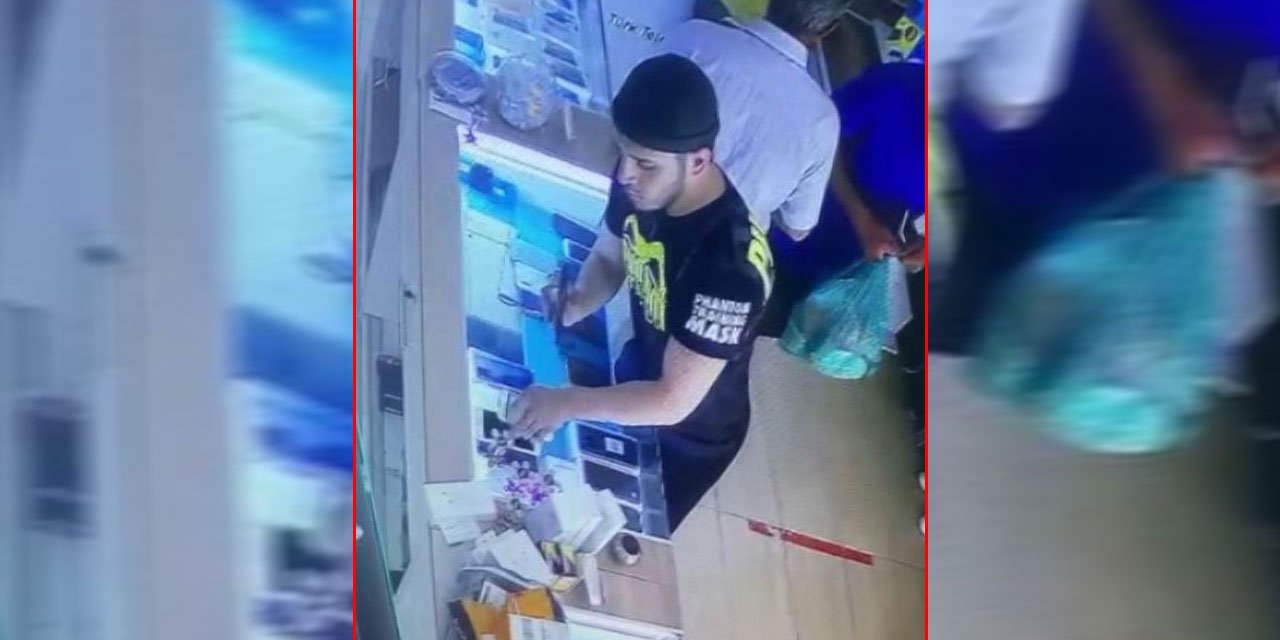 Konya’da cep telefonu hırsızlığı kamerada!