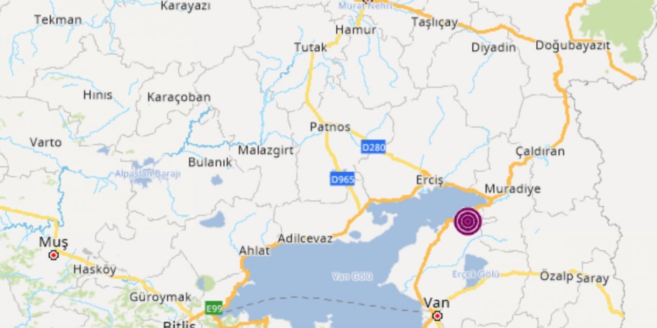 Son Dakika: Van'da 5 büyüklüğünde deprem