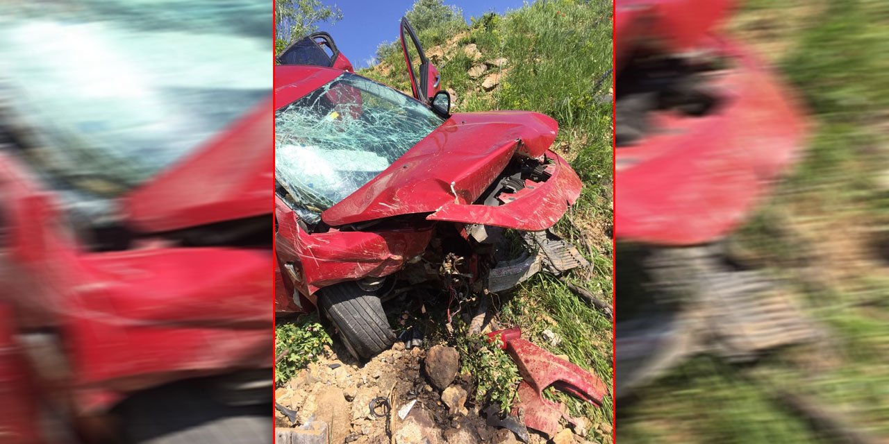 Şarampole devrilen otomobildeki 2 kişi öldü, 3 kişi yaralandı