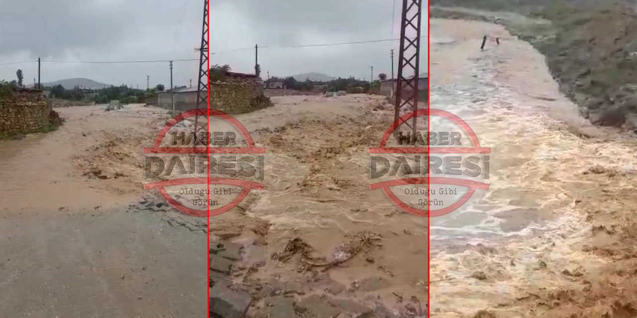 Konya’nın bir mahallesinde sağanak yağış sele neden oldu