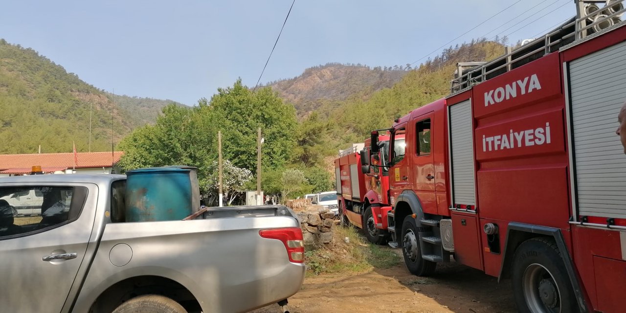 Konya Büyükşehir’den Marmaris’teki yangın söndürme çalışmalarına destek