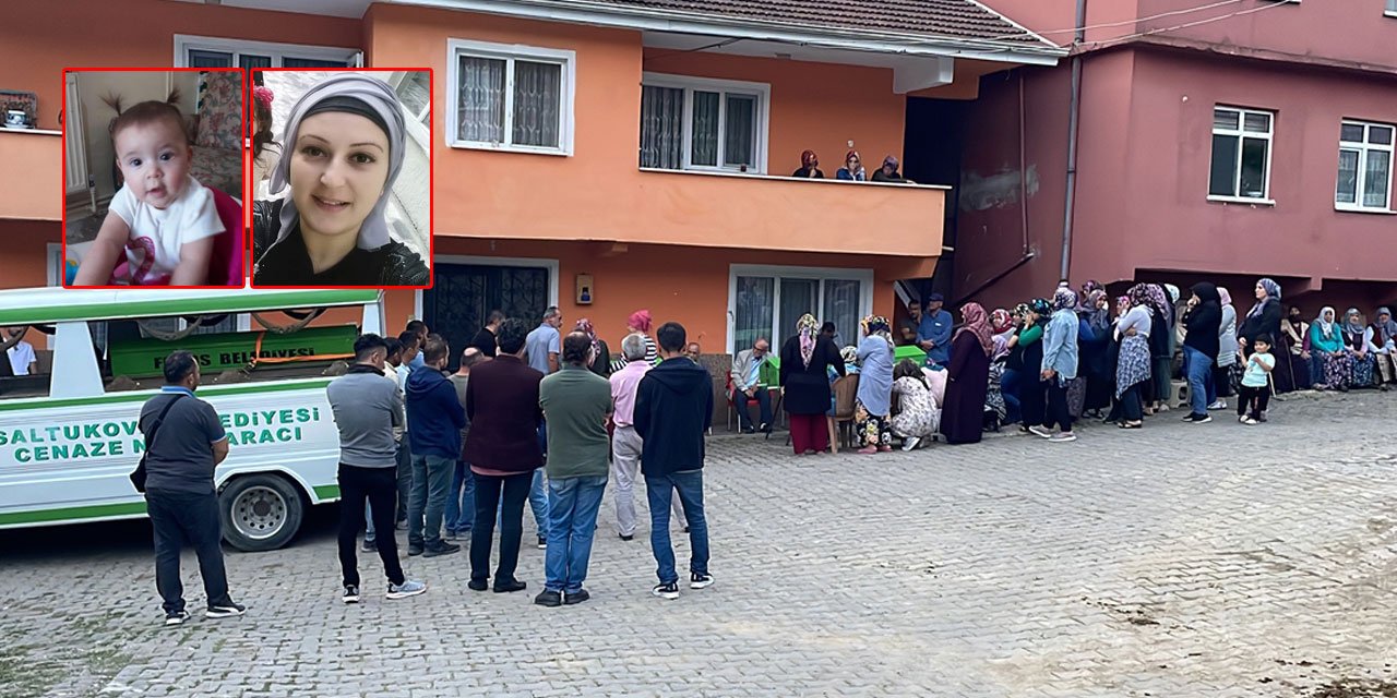 Dini nikahlı eşi tarafından öldürülen anne ve 3 yaşındaki kızı toprağa verildi