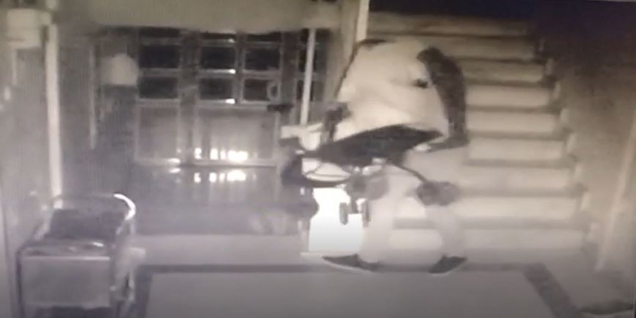 Konya’daki bebek arabası hırsızlığı kamerada