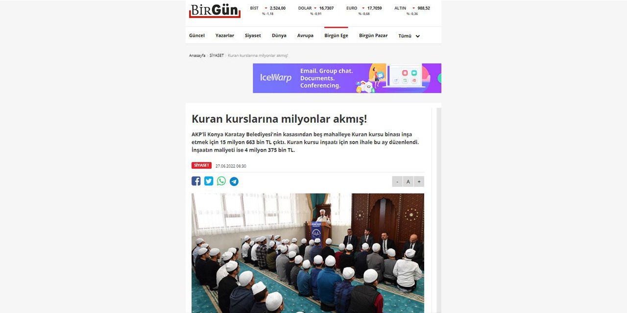 “Kuran kurslarına milyonlar akmış” haberine Başkan Kılca’dan cevap geldi