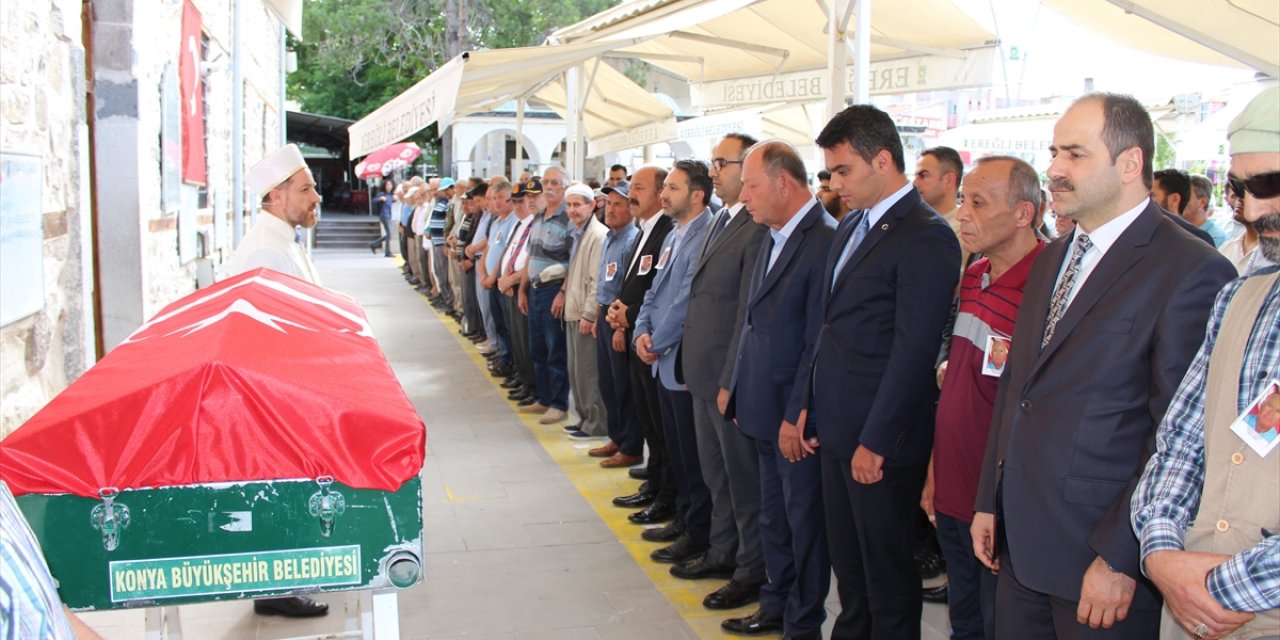 Konya'da vefat eden Kıbrıs gazisi son yolculuğuna uğurlandı