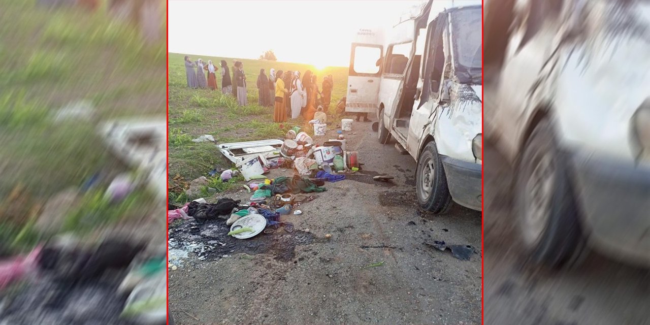 Tarım işçilerini taşıyan minibüs takla attı: Çok sayıda ölü ve yaralı var