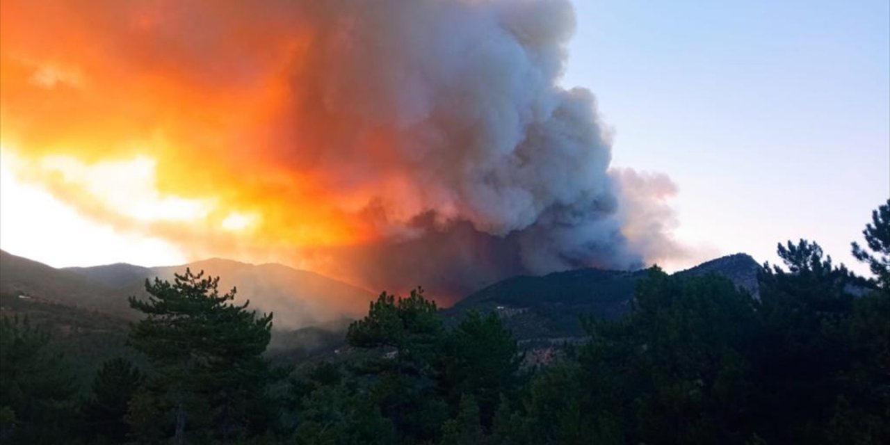 İki ilde orman yangını: 20 ev boşaltıldı!