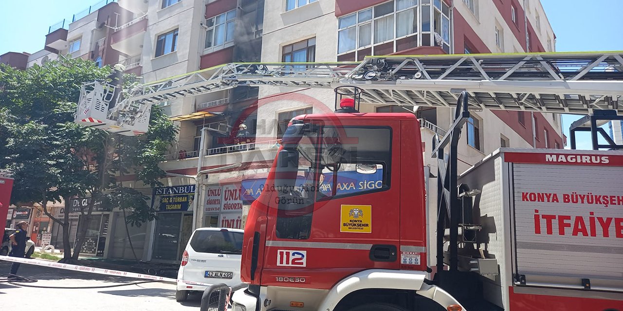 Son Dakika: Konya’da 5 katlı binada korkutan yangın