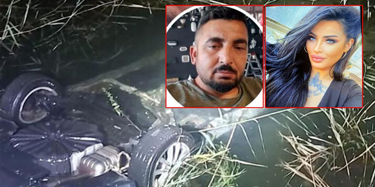 Dereye yuvarlanan otomobildeki iki kişi öldü