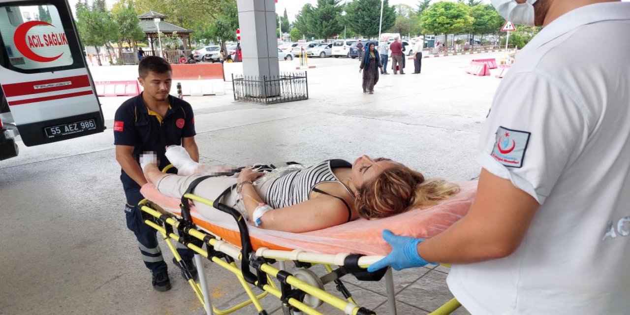 Kazara tüfekle kendini vuran kadın yaralandı