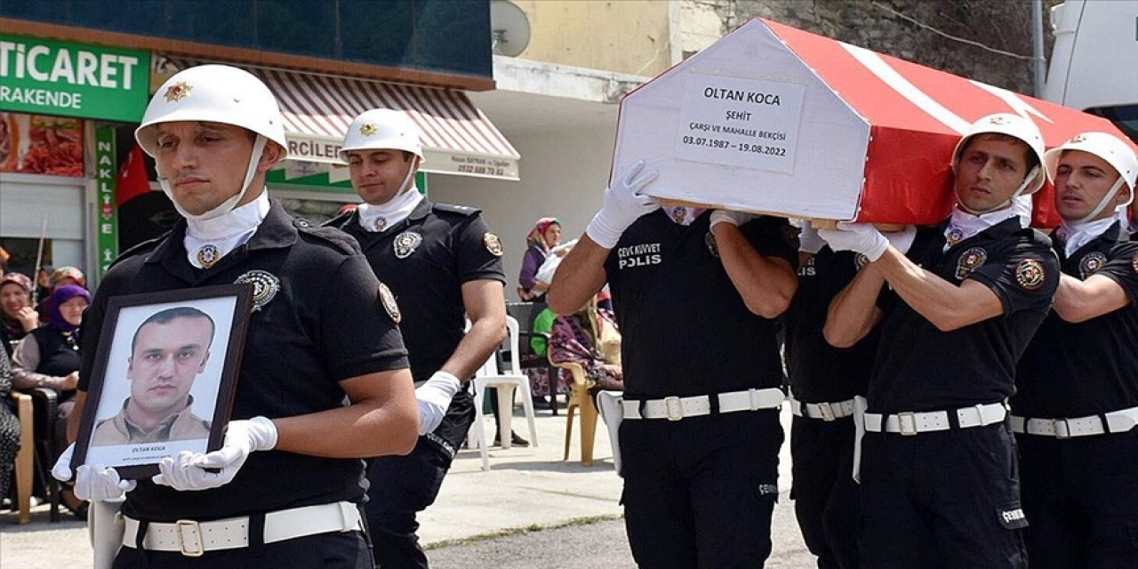 Şehit Bekçi Oltan Koca, son yolculuğuna uğurlandı