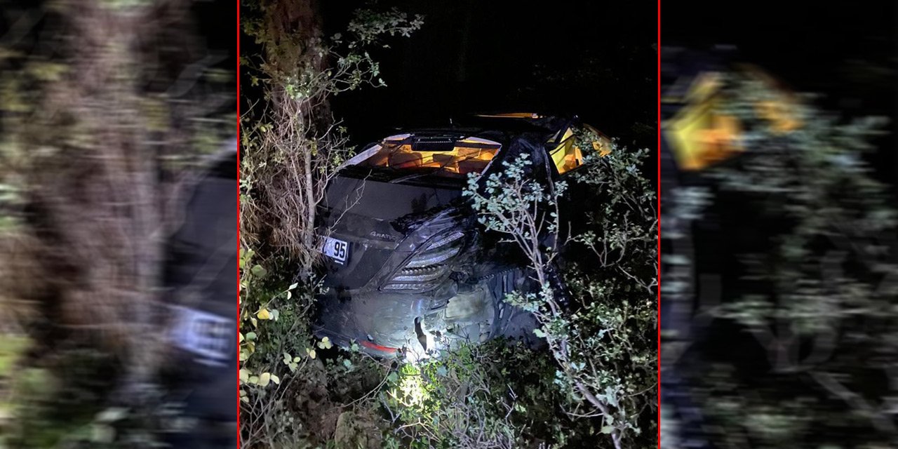 Otomobil şarampole devrildi: Köy muhtarı ile birlikte 2 kişi öldü