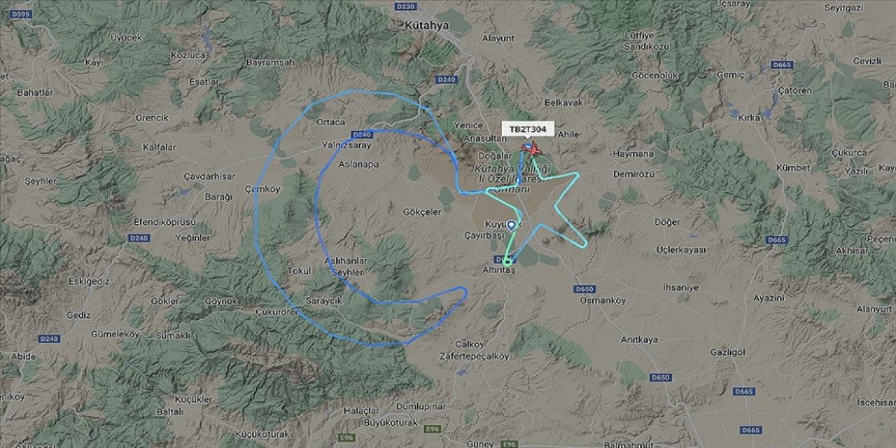 Bayraktar TB2, rotasını ay yıldızla çizdi