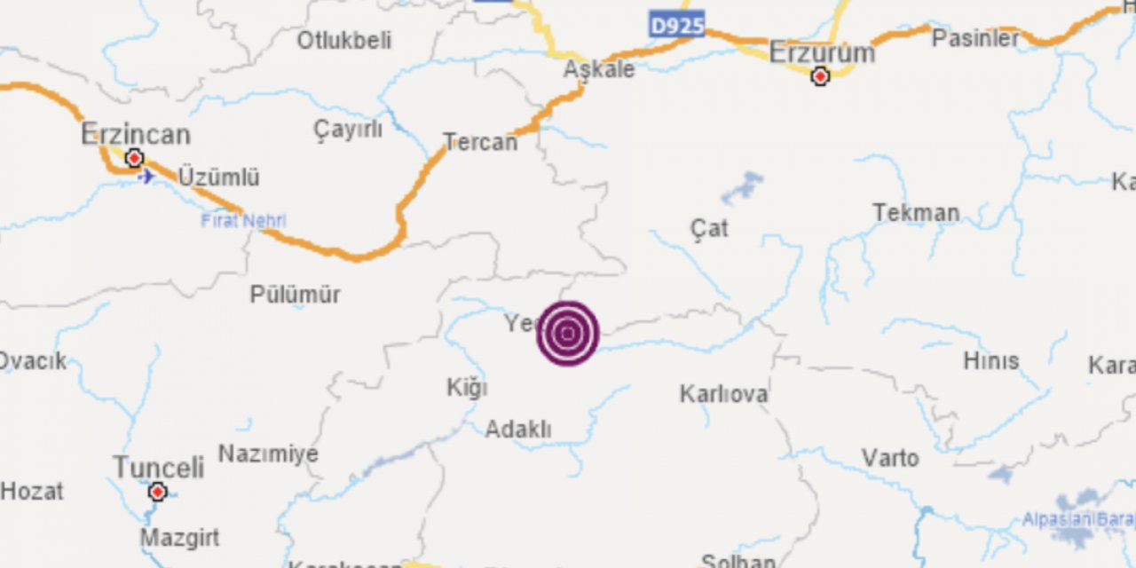 Son Dakika: Erzurum'da 4,9 büyüklüğünde deprem!