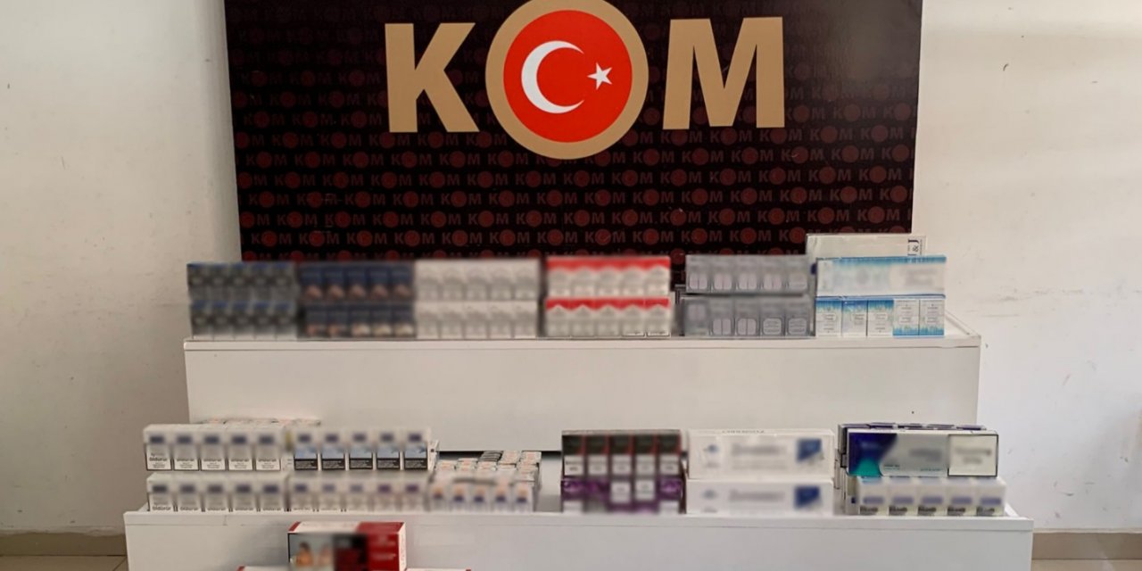 Konya’da gümrük kaçağı sigara satan iki kişi gözaltına alındı