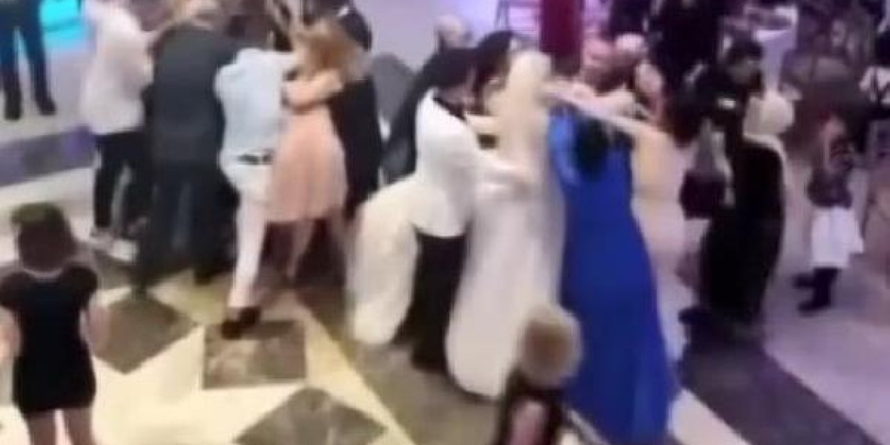Düğünde gelin ve damadın yakınları birbirine girdi! Sebebi hayrete düşürdü