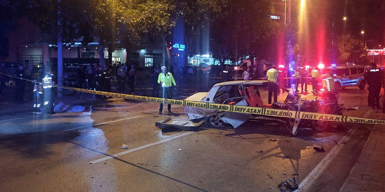 Konya’da kontrolden çıkan otomobil ağaca çarptı: 1 ölü, 3 yaralı