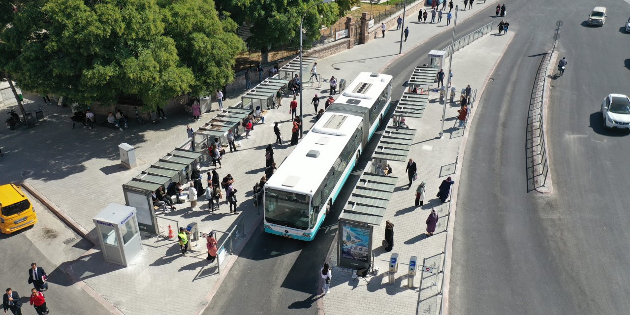 Konya’daki bu durakta yolcular için artık yeni sistem uygulanıyor