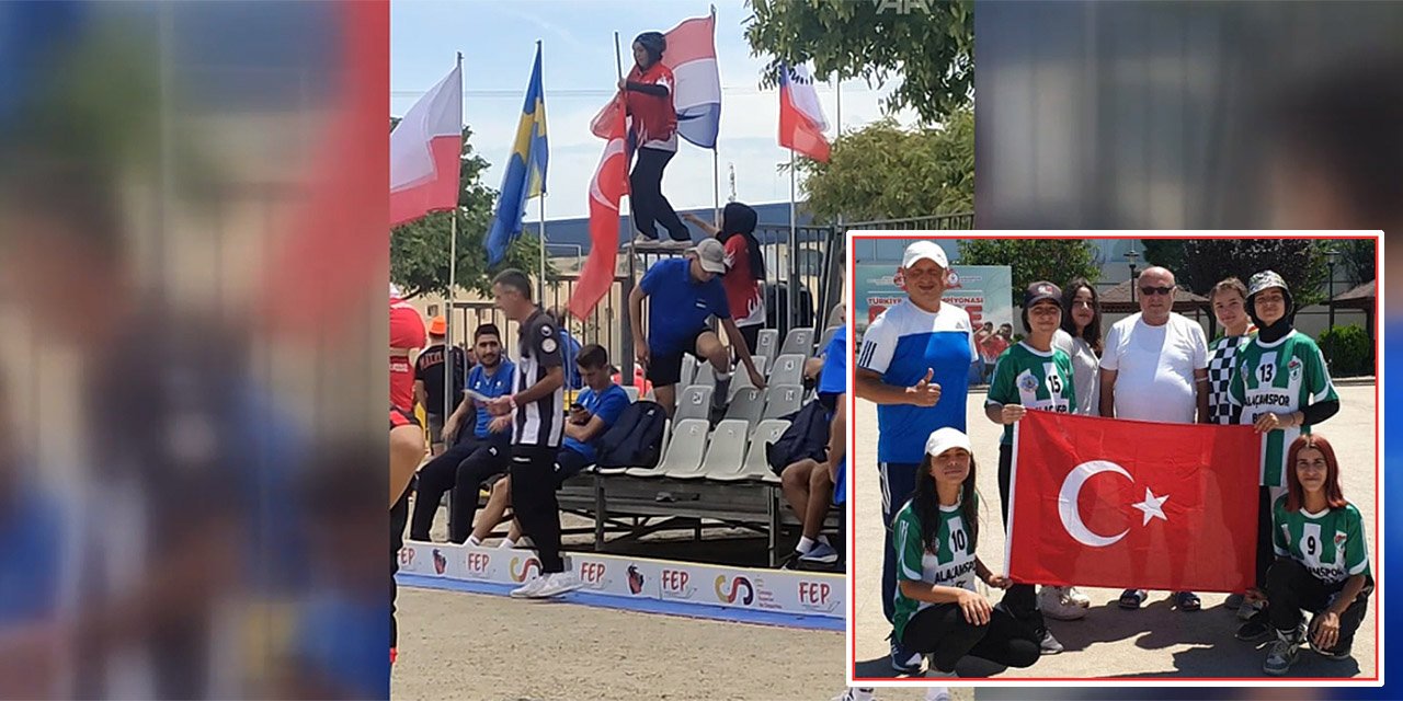 Milli sporcu Rabianur’un Türk bayrağı hassasiyeti gururlandırdı