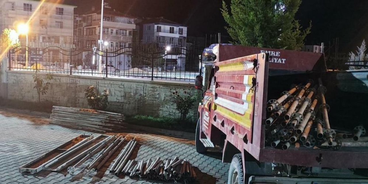 Konya’da inşaattan demir iskele çaldığı iddia edilen şüpheli tutuklandı