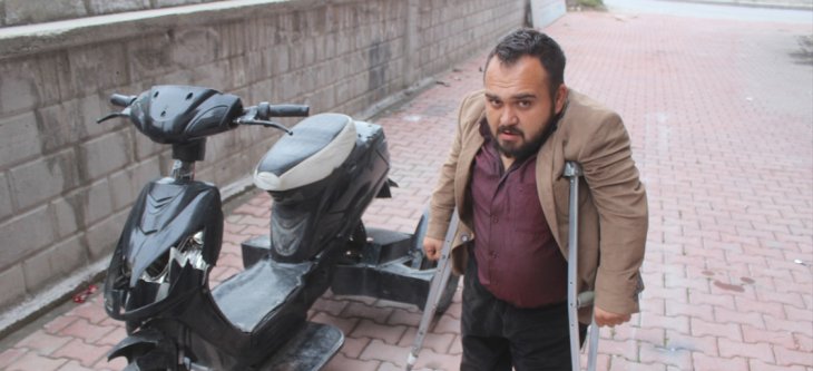 Konya’da yürüme engelli Mehmet’in elektrikli bisikletini kırdılar