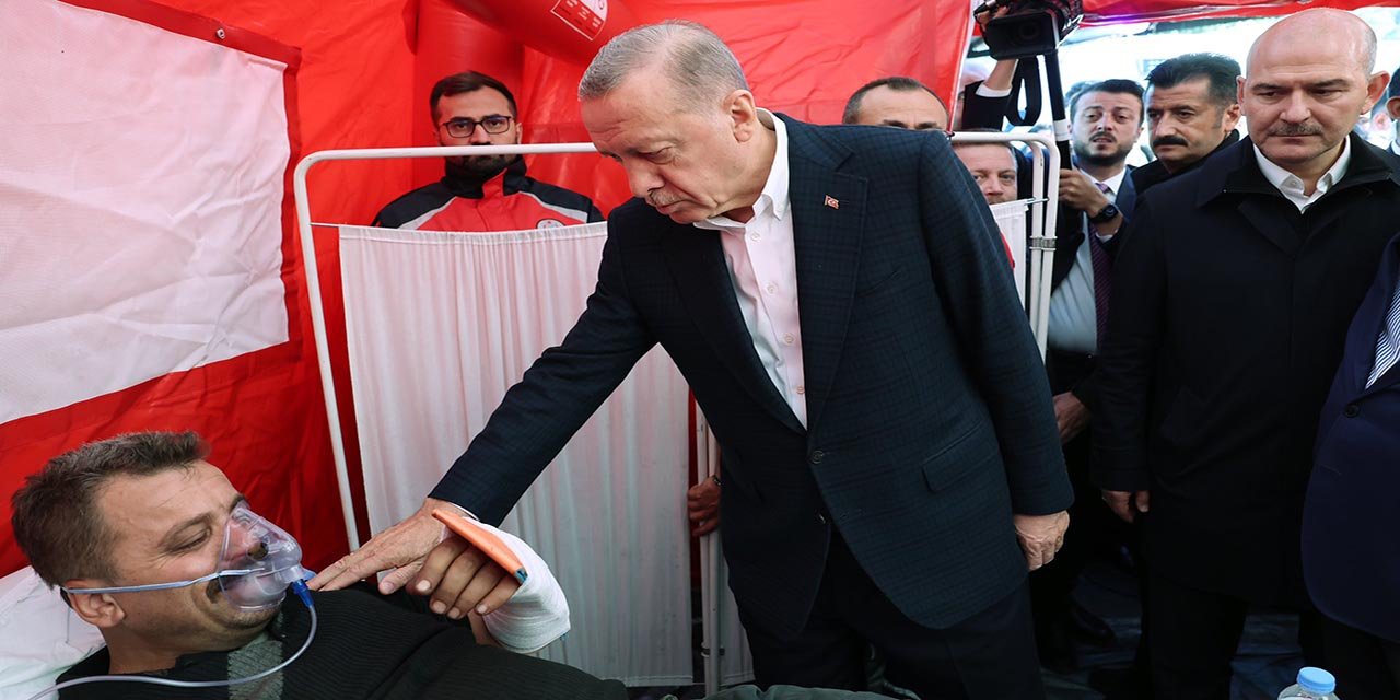 Son Dakika: Cumhurbaşkanı Erdoğan maden kazasının yaşandığı bölgede