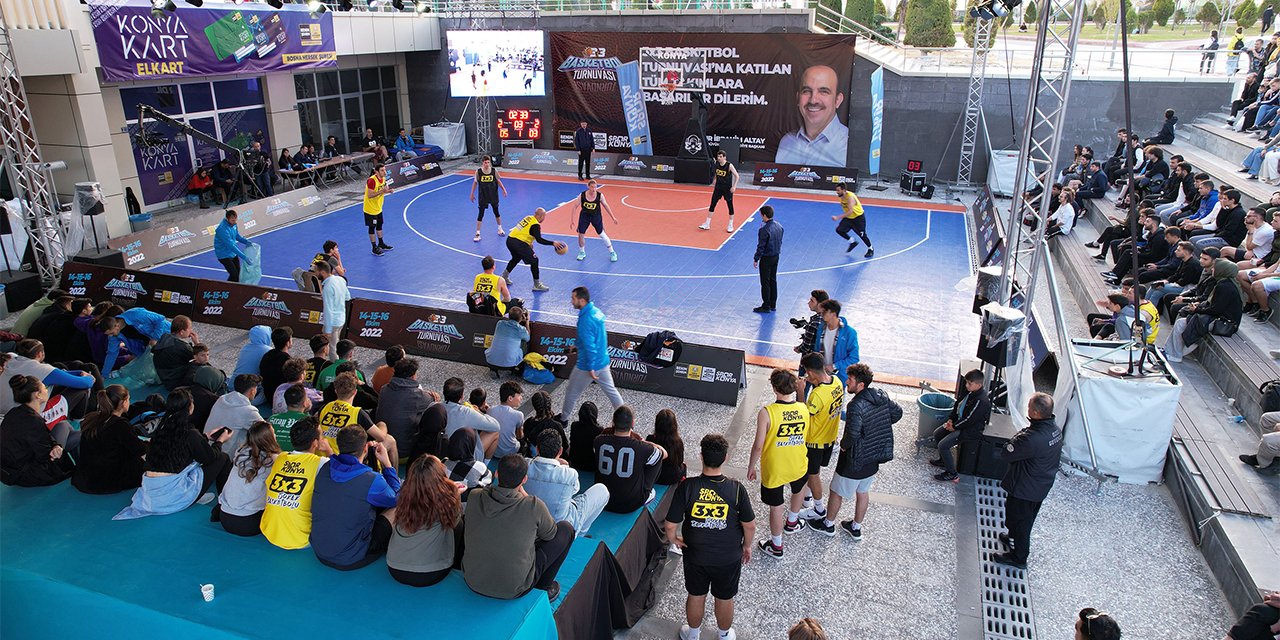 Konya'da 3x3 Basketbol Turnuvası nefes kesti