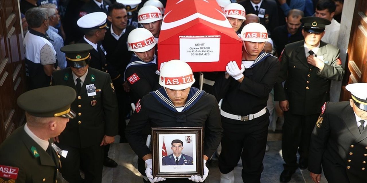 Şehit Astsubay Özkan Demir'e Mersin'de son görev
