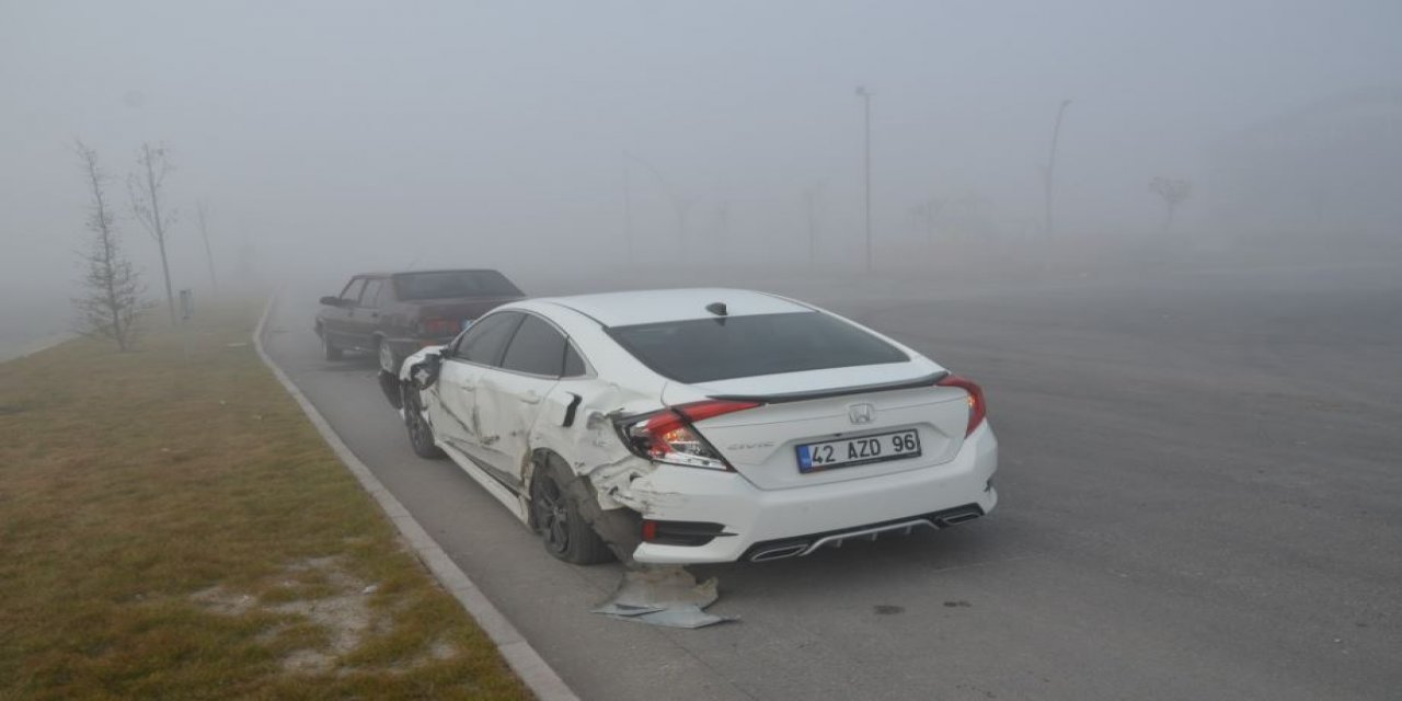 Konya’da yoğun sis kazaya neden oldu: 8 araç birbirine girdi