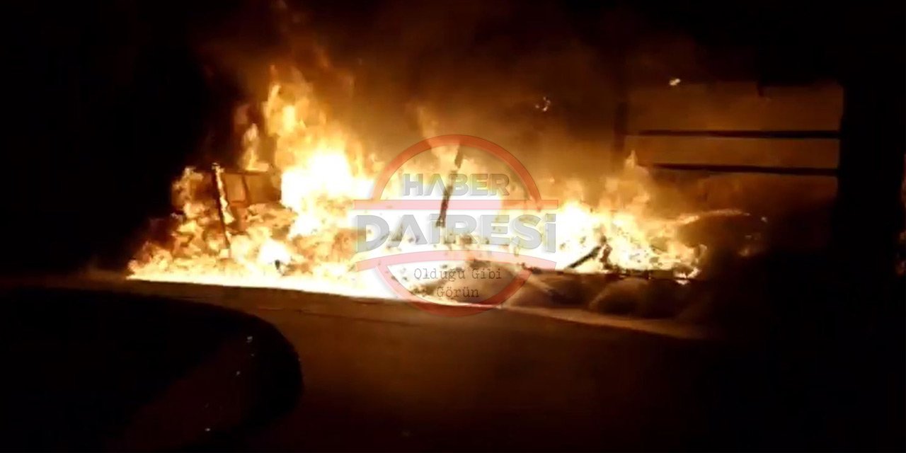 Adana'da TIR alev alev yandı!