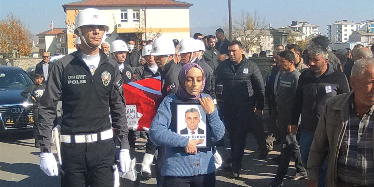 Kalbine yenik düşen Konyalı polis Ömer Özkan, dualarla toprağa verildi
