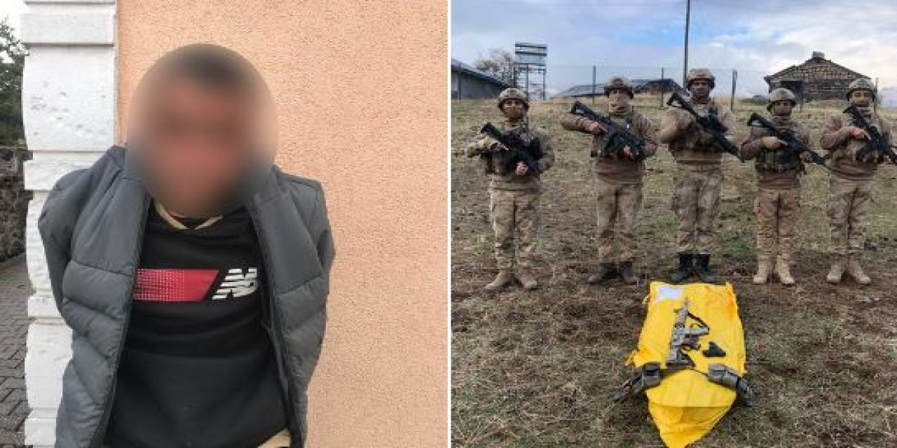 Sınırdan yurda giren 2 teröristten biri sarı torbada, diğeri sağ ele geçirildi