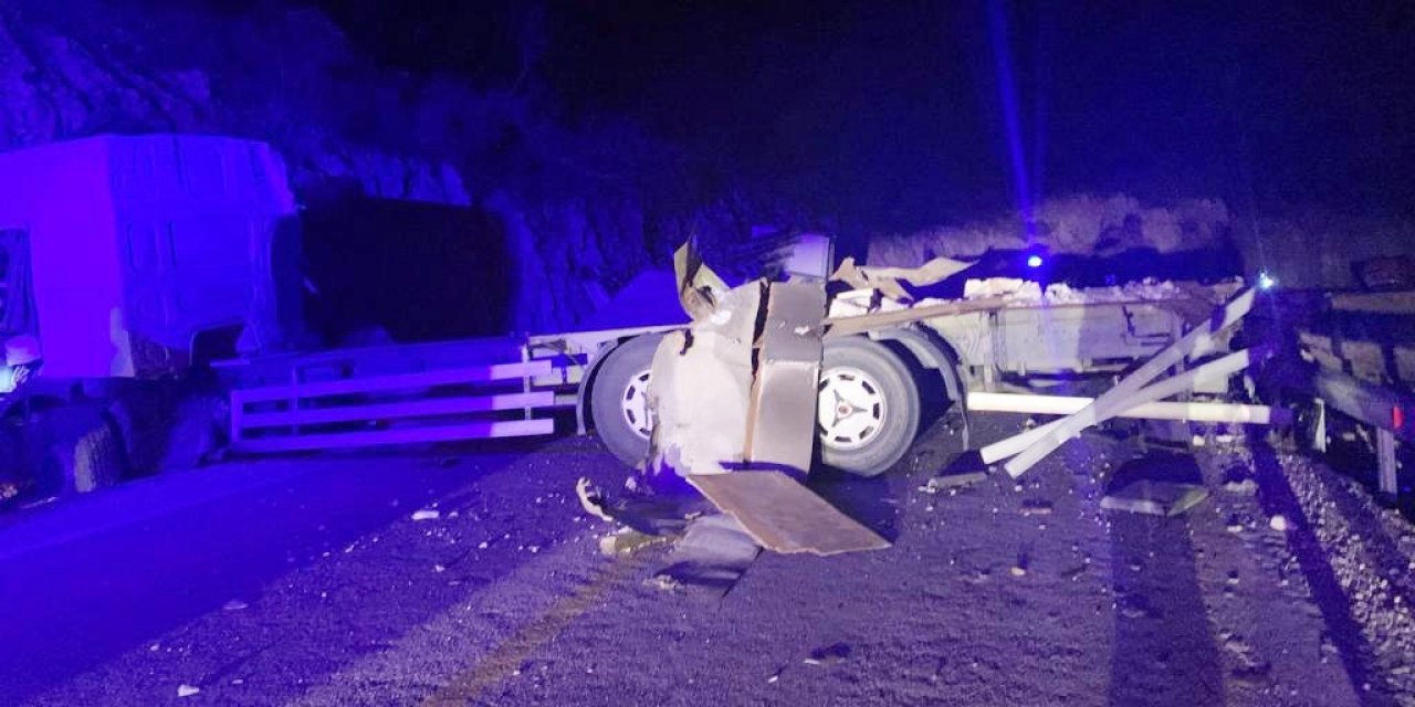 Karaman yolunda kamyon kazası: 1 ölü, 2 yaralı