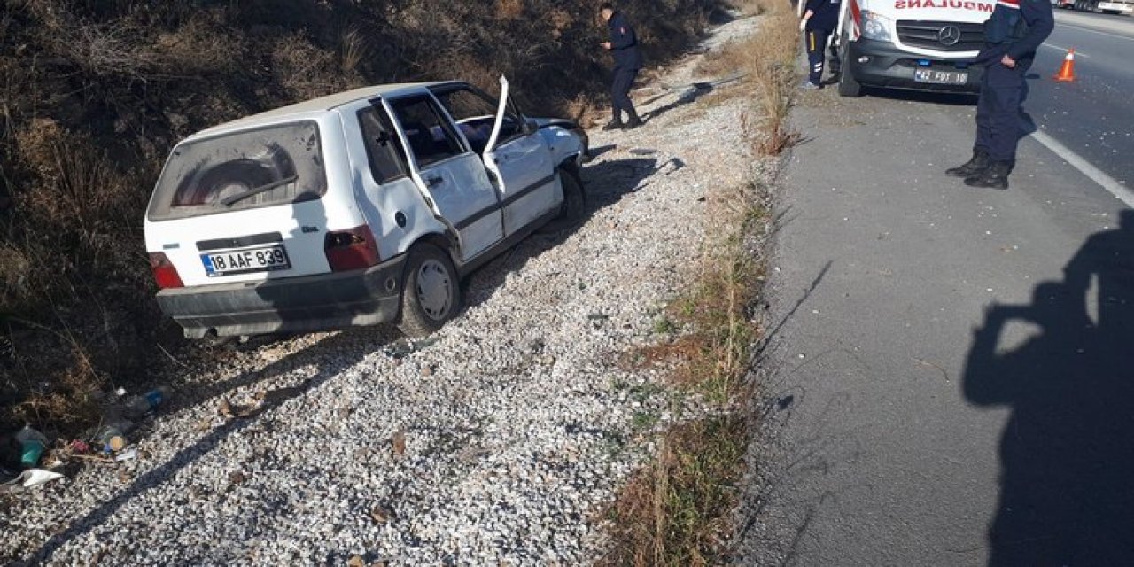 Konya’da yoldan çıkan otomobil takla attı: 1 ölü, 1 yaralı