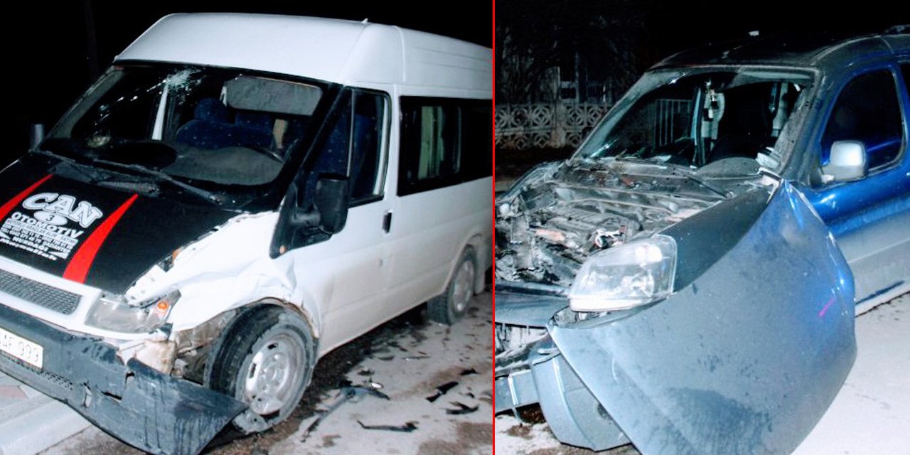 Elazığ’da minibüs ile hafif ticari araç çarpıştı: 7 yaralı