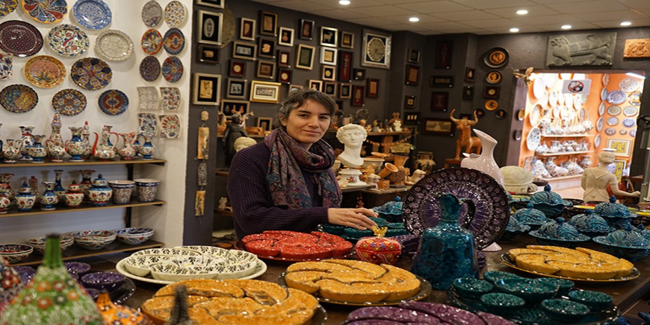 Seramik ustası kadın KOSGEB desteği ile kurduğu atölyesinde ihracata yöneldi