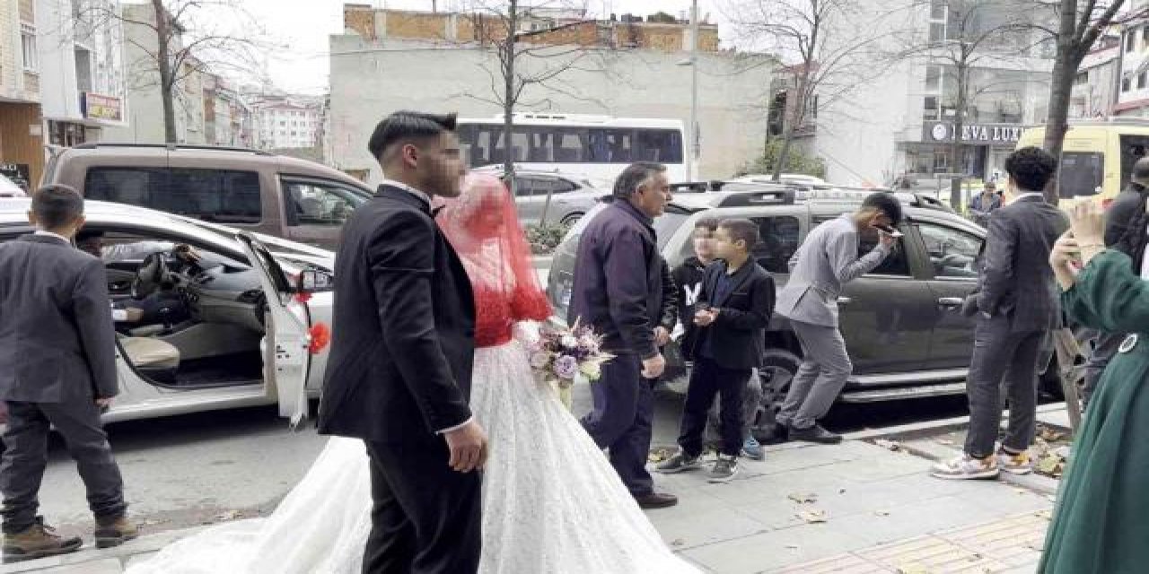 Düğüne polis baskını! Gelinin kimliğine bakan ekipler aileyi karakola götürdü