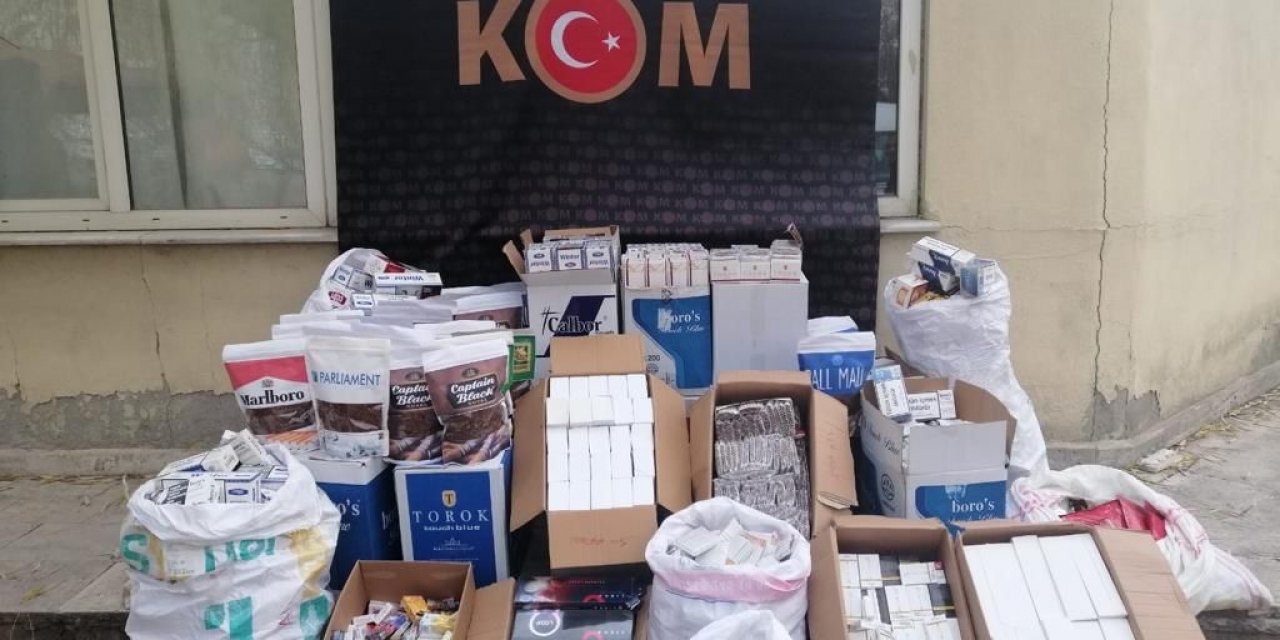 Konya’da iş yerine polis baskını! Kaçak tütün ile makaron ele geçirildi